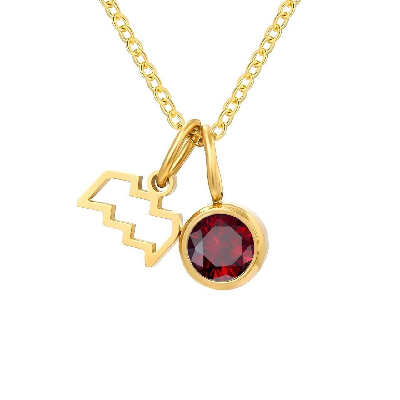 Colar Signos com Pedra Banhado em Ouro 18k - Sundian - Sundian