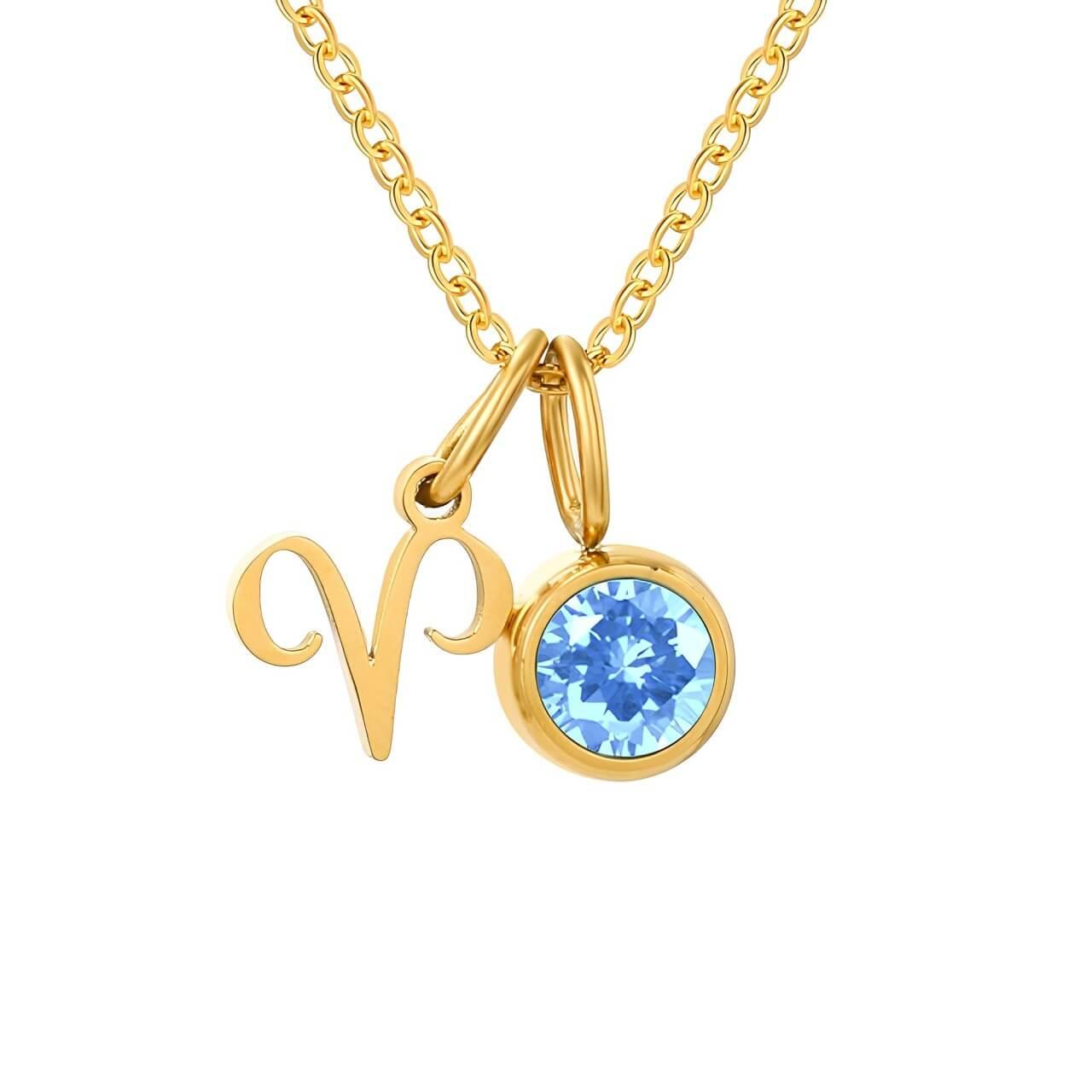 Colar Signos com Pedra Banhado em Ouro 18k - Sundian - Sundian