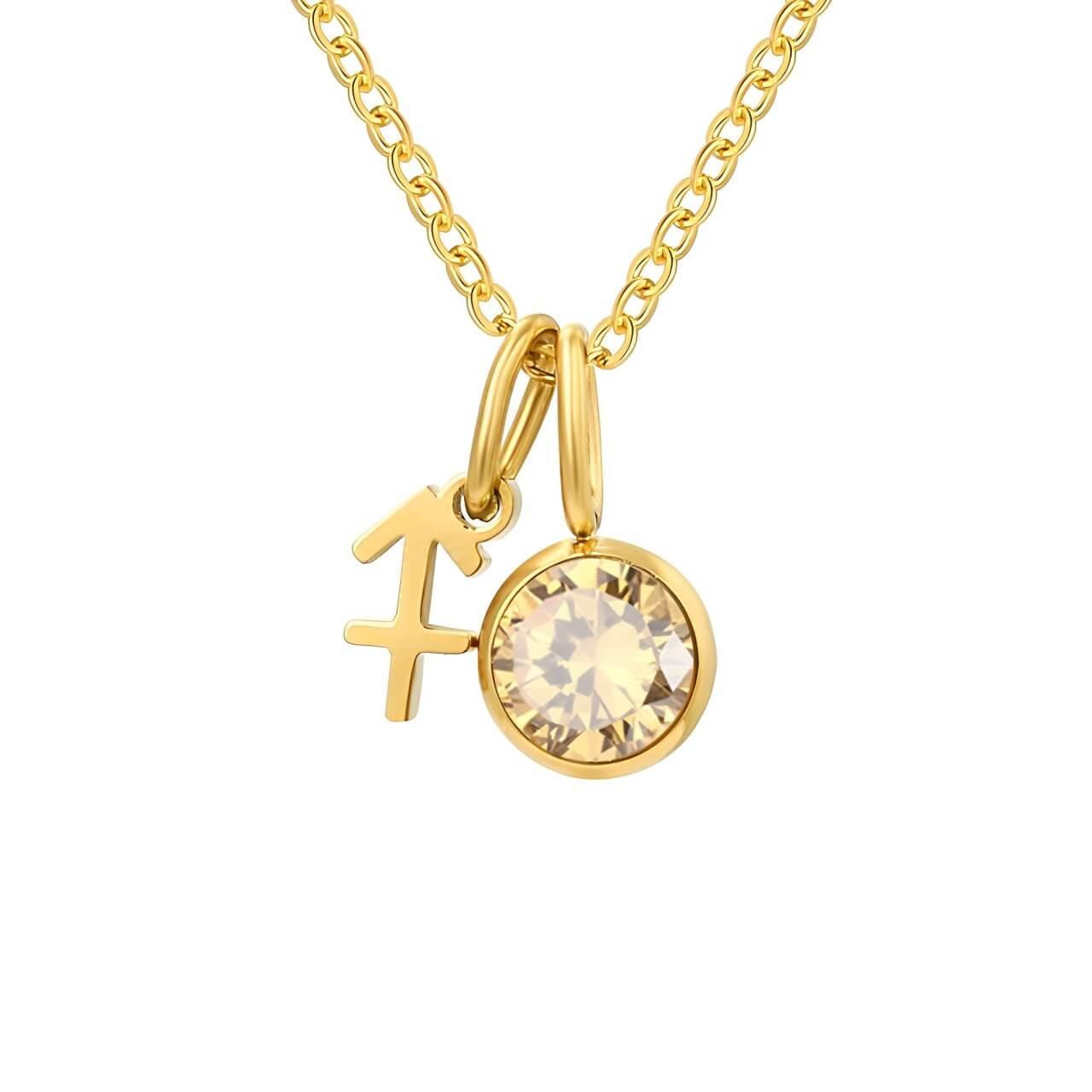 Colar Signos com Pedra Banhado em Ouro 18k - Sundian - Sundian