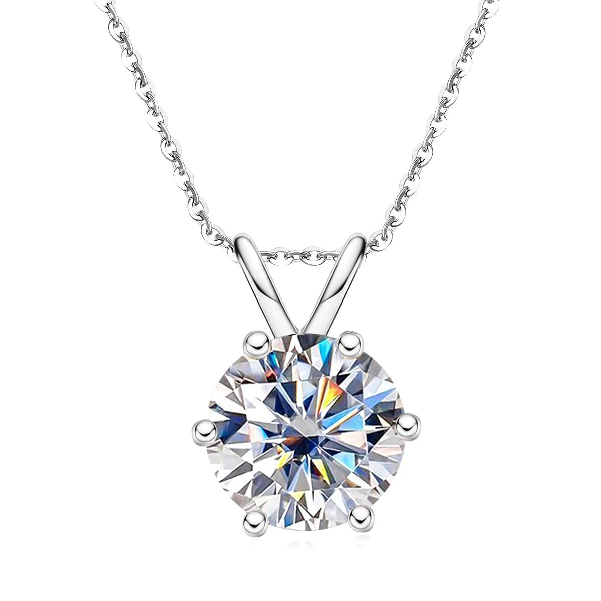 Colar Brilhante Moissanite em Prata - Sundian - Sundian