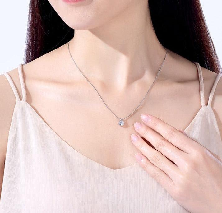 Colar Brilhante Moissanite em Prata - Sundian - Sundian