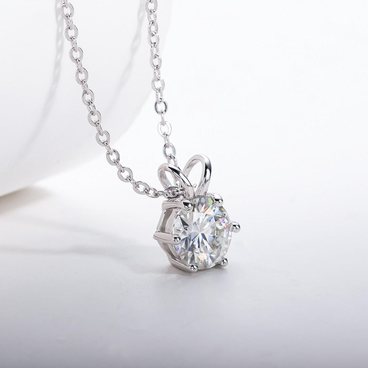 Colar Brilhante Moissanite em Prata - Sundian - Sundian