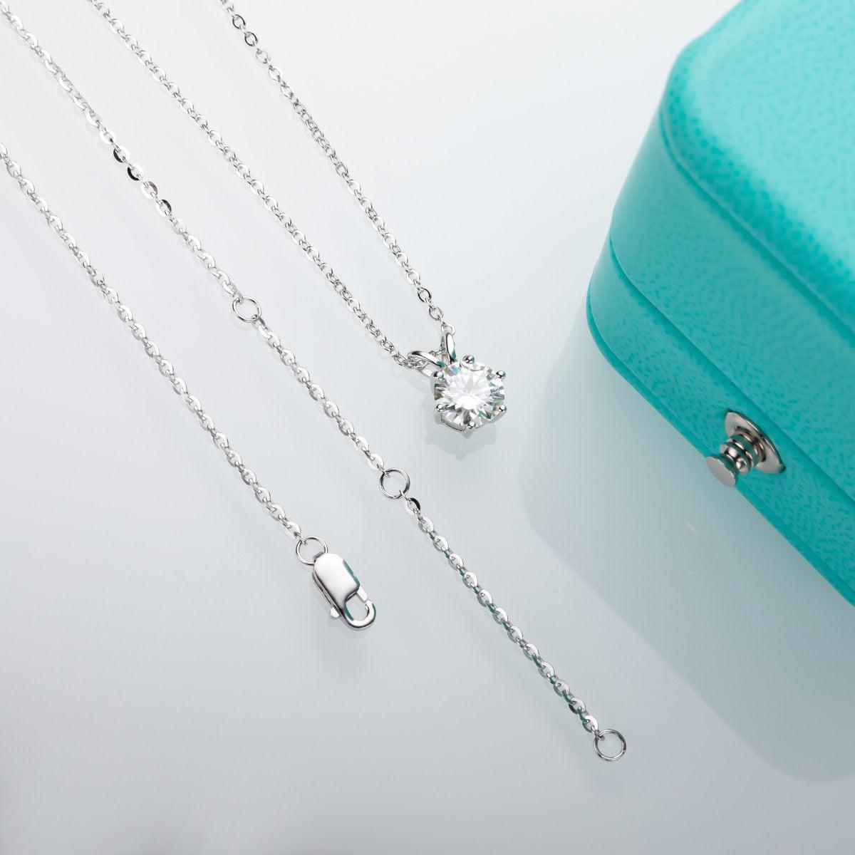 Colar Brilhante Moissanite em Prata - Sundian - Sundian