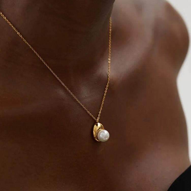 Colar com Pérola Banhado a Ouro 18k - Sundian - Sundian