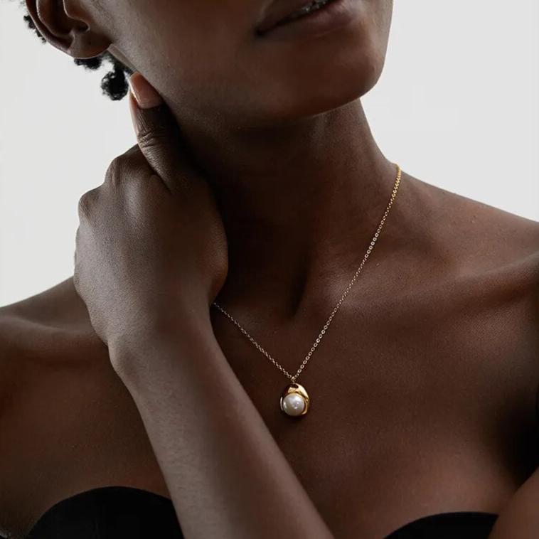 Colar com Pérola Banhado a Ouro 18k - Sundian - Sundian