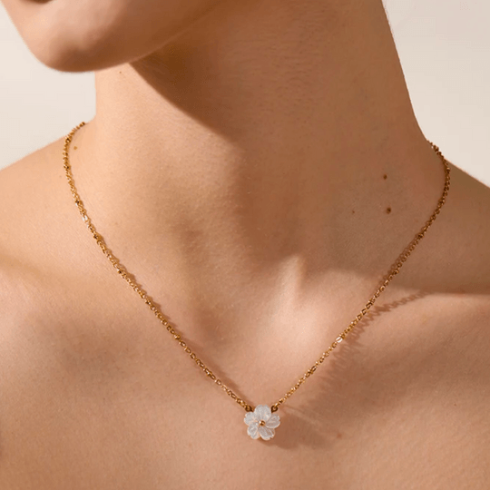 Colar com Pingente Flor Natural - Sundian - Sundian