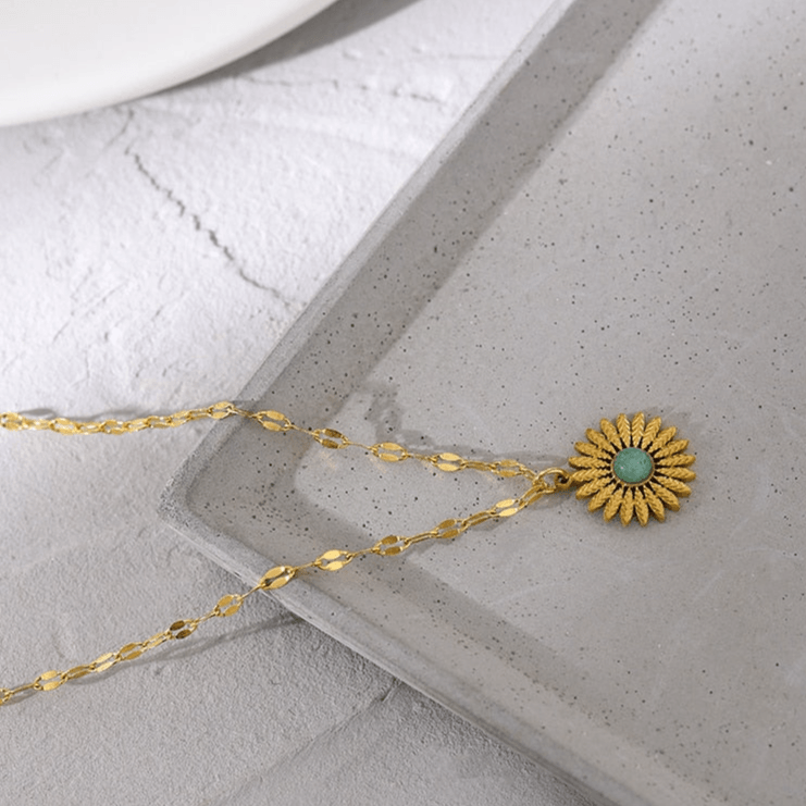 Colar Pingente Girassol Banhado a Ouro 18k - Sundian - Sundian