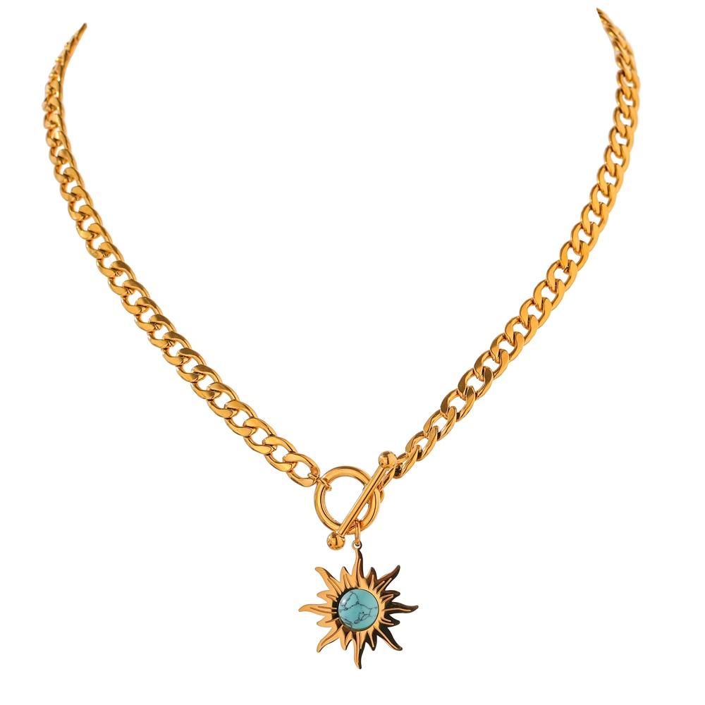 Colar Pingente Sol Banhado a Ouro 18k - Sundian - Sundian