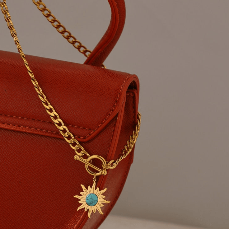 Colar Pingente Sol Banhado a Ouro 18k - Sundian - Sundian