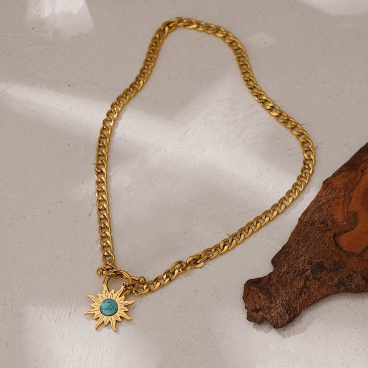 Colar Pingente Sol Banhado a Ouro 18k - Sundian - Sundian