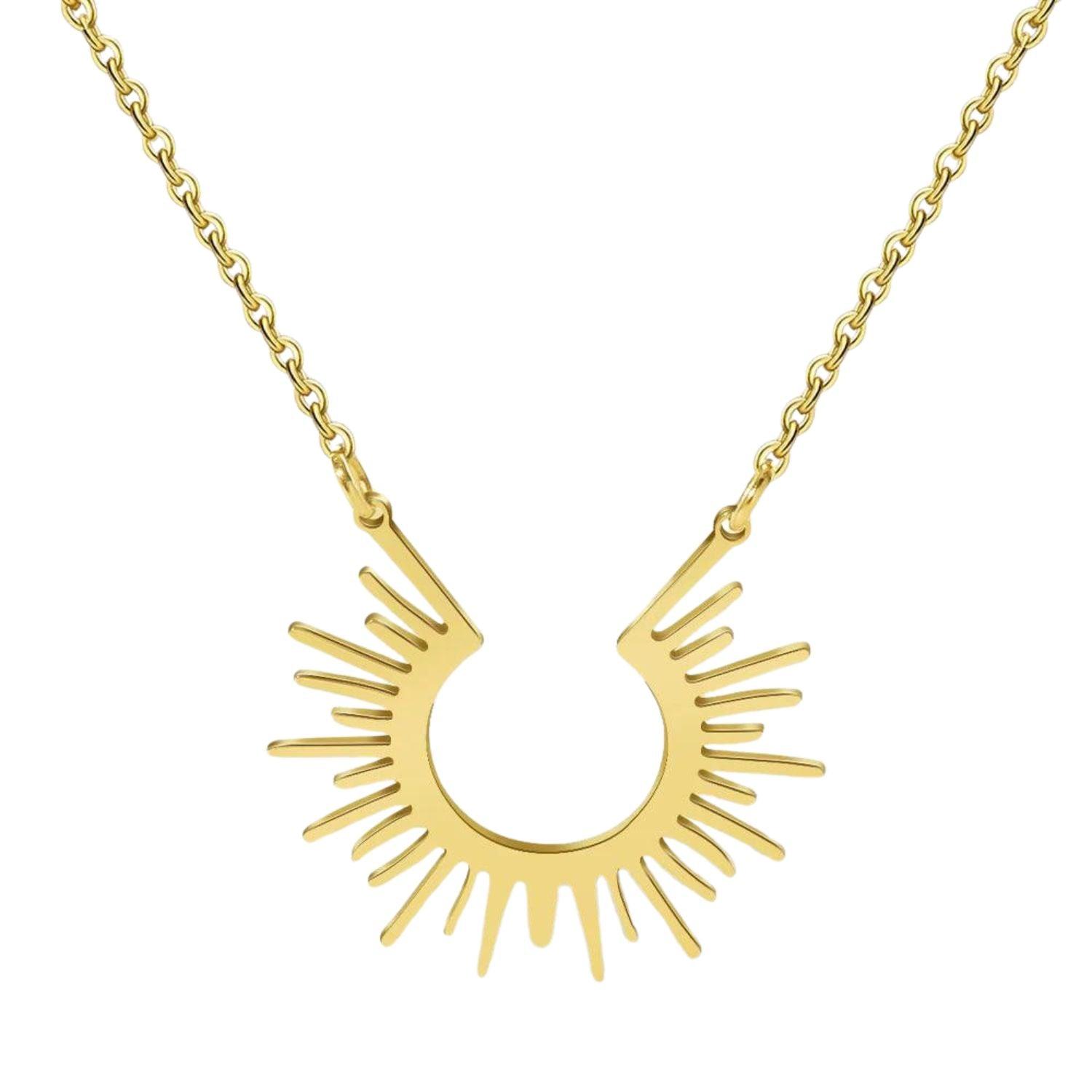 Colar Raios de Sol Vazado Banhado a Ouro 18k - Sundian - Sundian