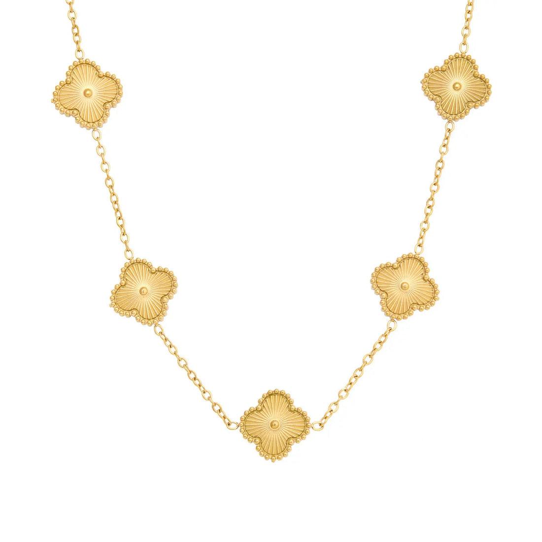 Colar Trevo Encanto Dourado Banhado em Ouro 18k - Sundian - Sundian