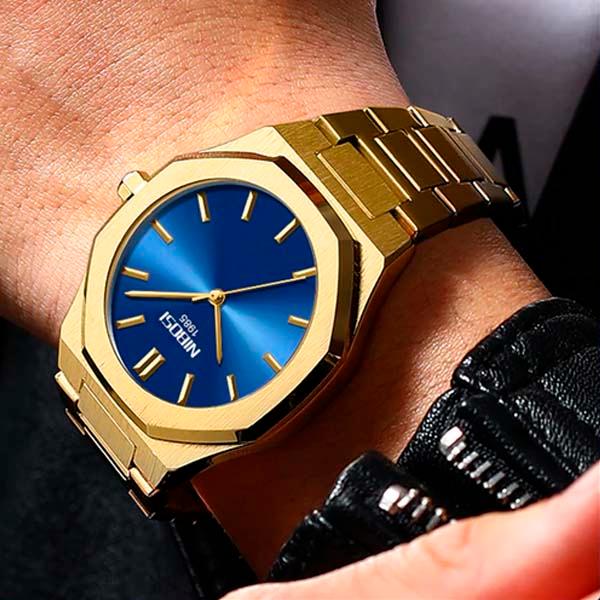 Relógio Masculino Banhado a Ouro Nibosi Infinity - Sundian - Sundian