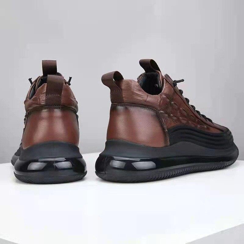 Tênis Masculino Casual Crocodilo - Couro Legítimo - Sundian - Sundian