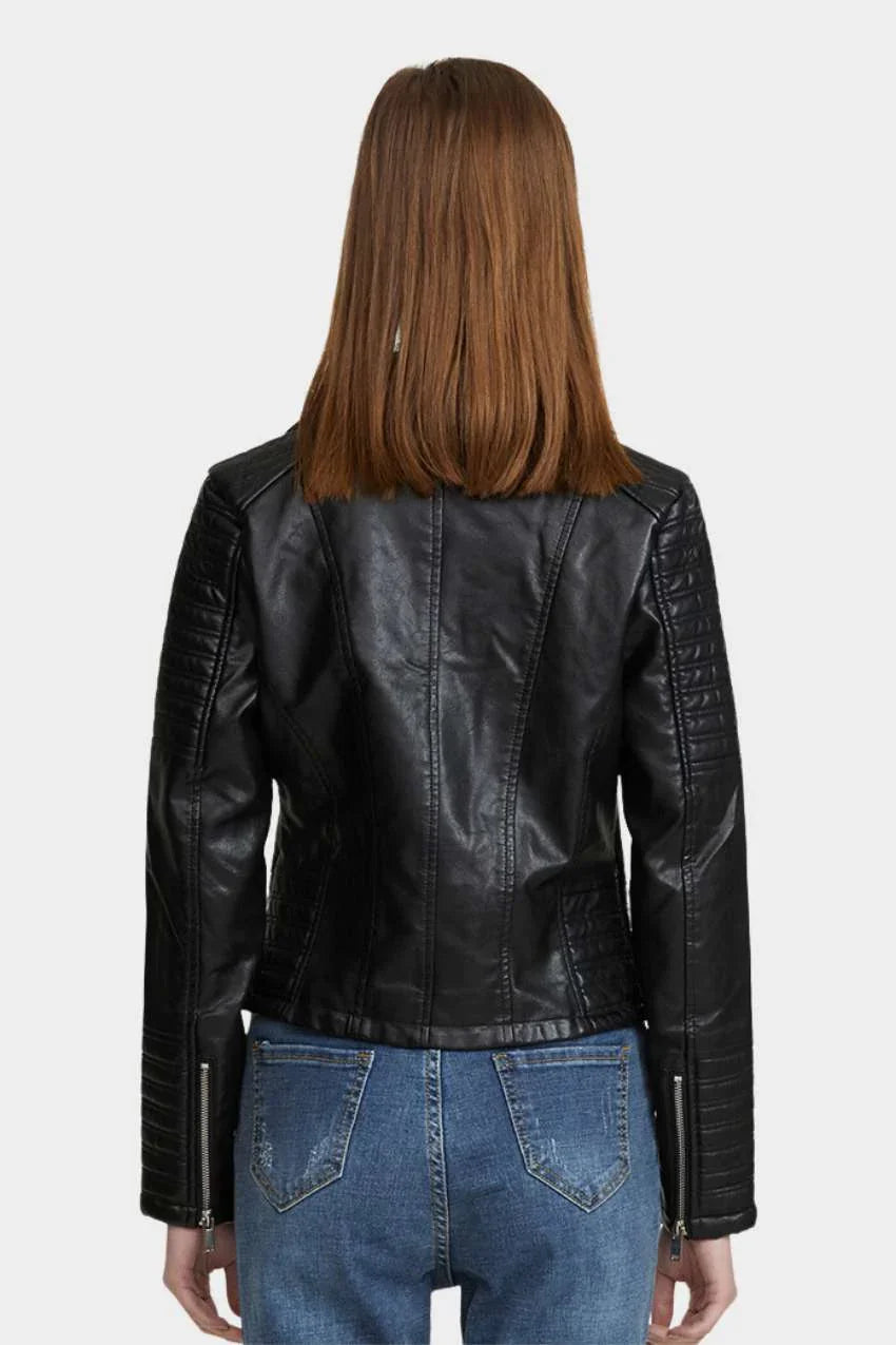 Jaqueta Feminina Motociclista – Design moderno com toque clássico