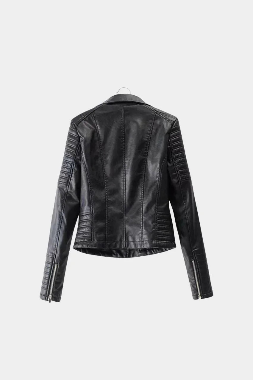 Jaqueta Feminina Motociclista – Design moderno com toque clássico