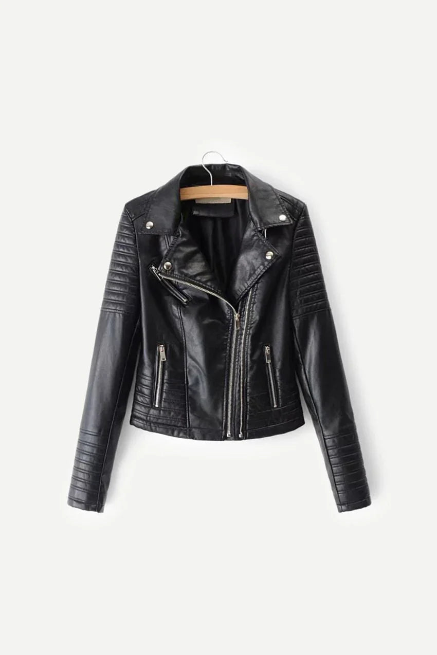 Jaqueta Feminina Motociclista – Design moderno com toque clássico