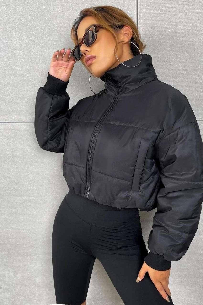 Casaco Puffer Feminino Inverno com Zíper – Toque suave e visual encantador