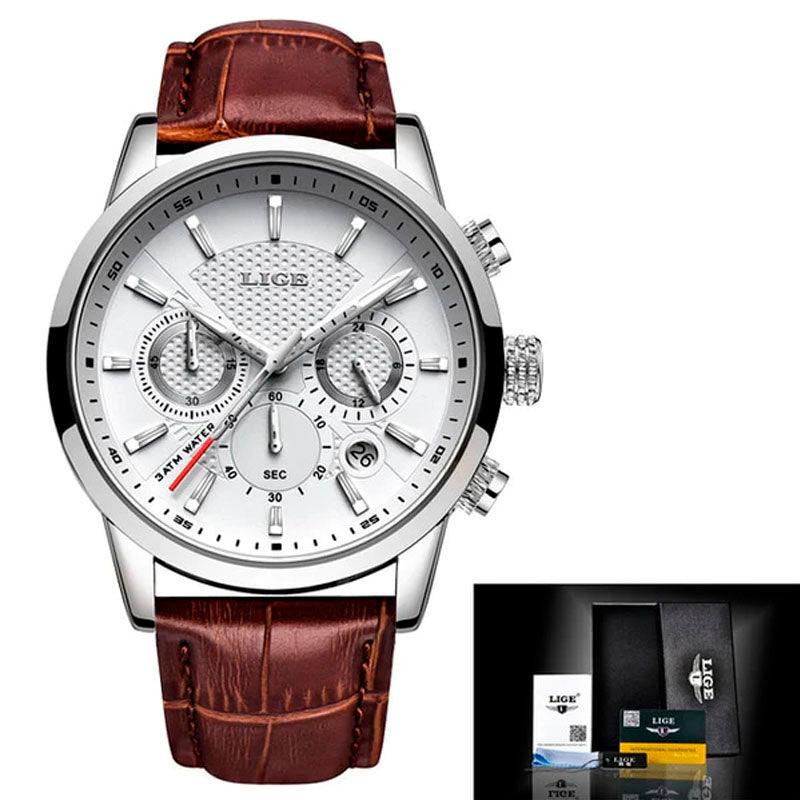 Relógio Masculino Luxo Lige Couro Rond - Sundian - Sundian