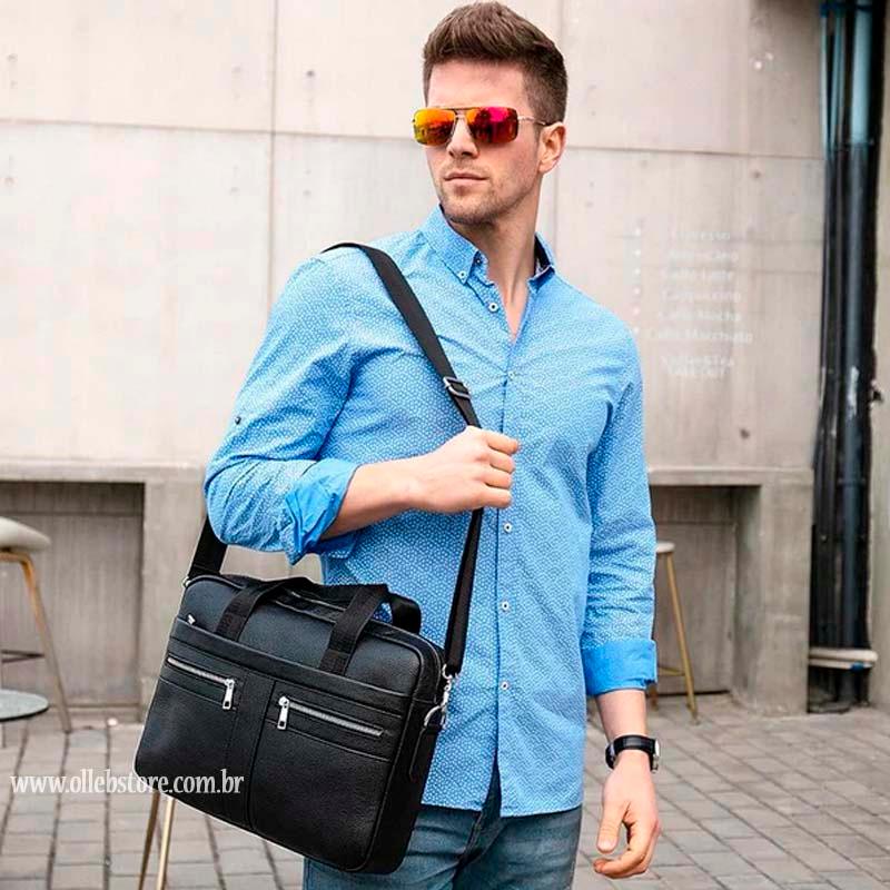 Bolsa Pasta Executive Westal Couro Para Notebook de Até 15,6'' - Sundian - Sundian