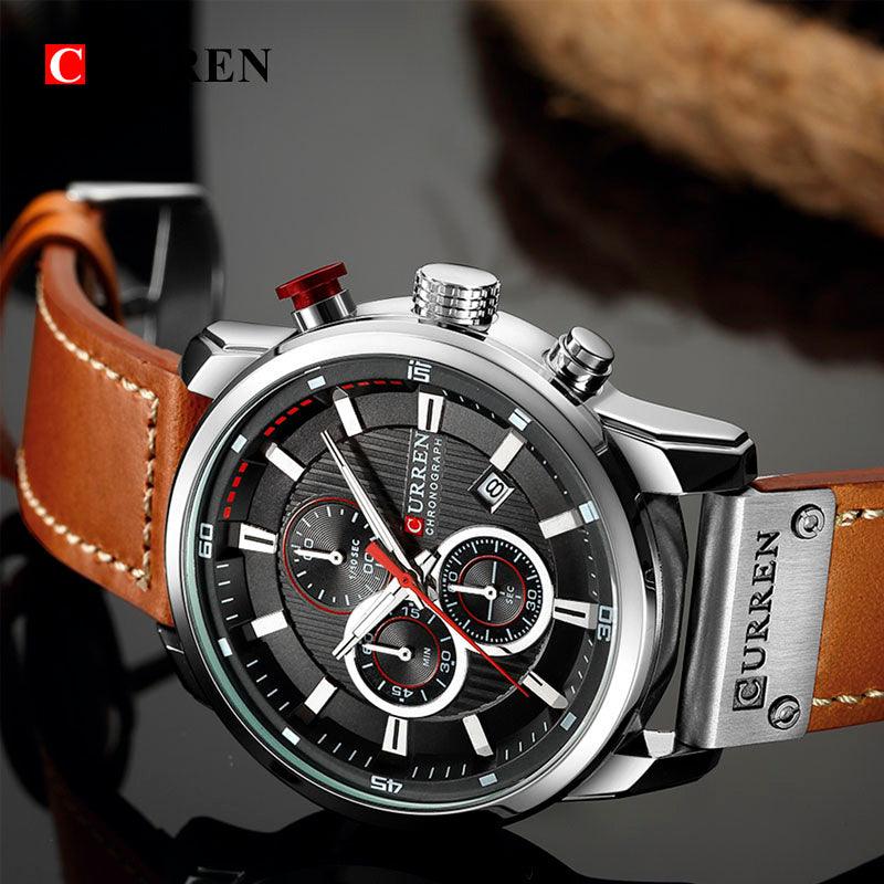 Relógio Masculino de Couro Curren Classic - Sundian - Sundian