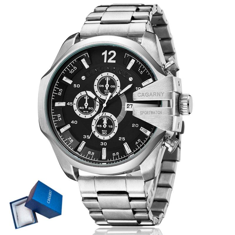 Relógio Masculino Cagarny Steel Militar - Sundian - Sundian
