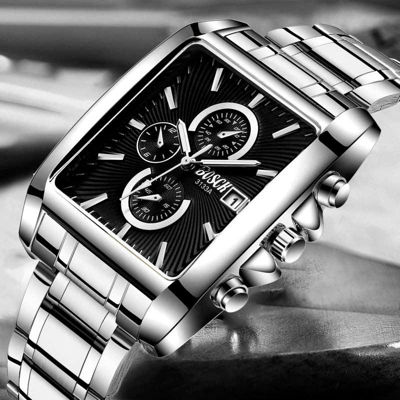Relógio Masculino Square Big Dial Bosck - Sundian - Sundian