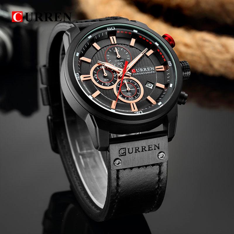 Relógio Masculino de Couro Curren Classic - Sundian - Sundian