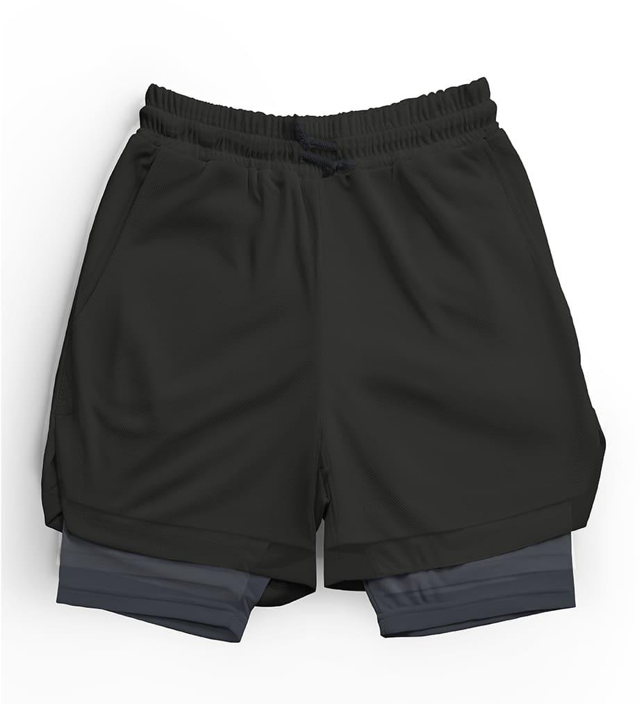 Short Compressão 2 em 1 - PRETO BÁSICO - Sundian - Sundian