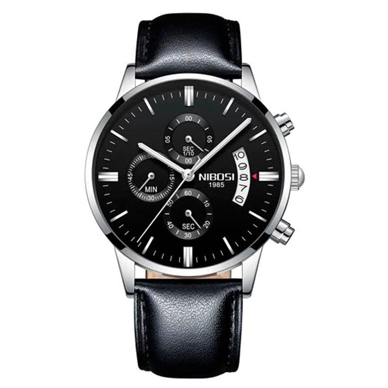 Relógio Masculino Nibosi Luxo Couro - Sundian - Sundian