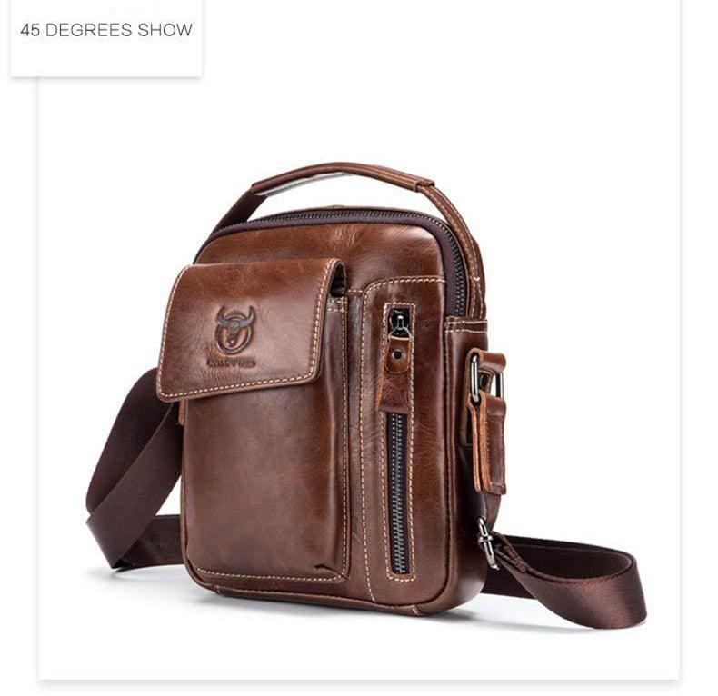 Bolsa de Ombro Bull Capitão Couro Legítimo - Sundian