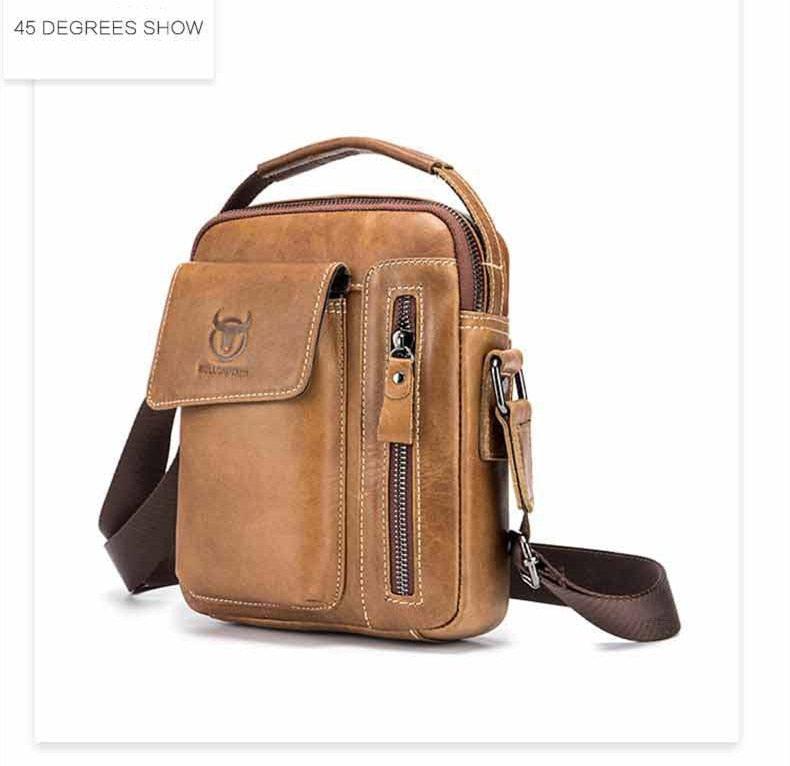 Bolsa de Ombro Bull Capitão Couro Legítimo - Sundian