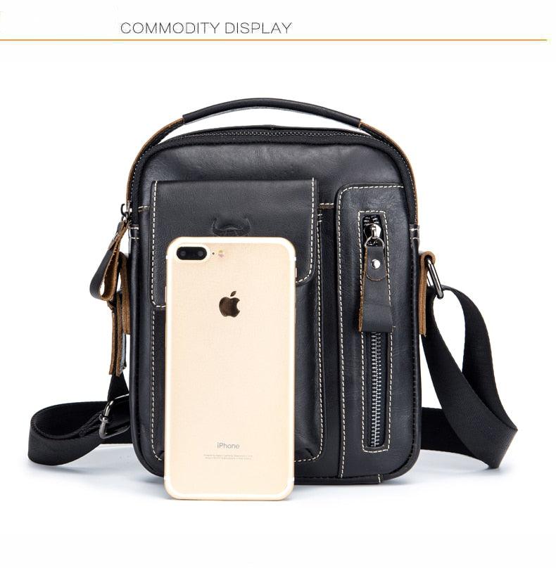 Bolsa de Ombro Bull Capitão Couro Legítimo - Sundian