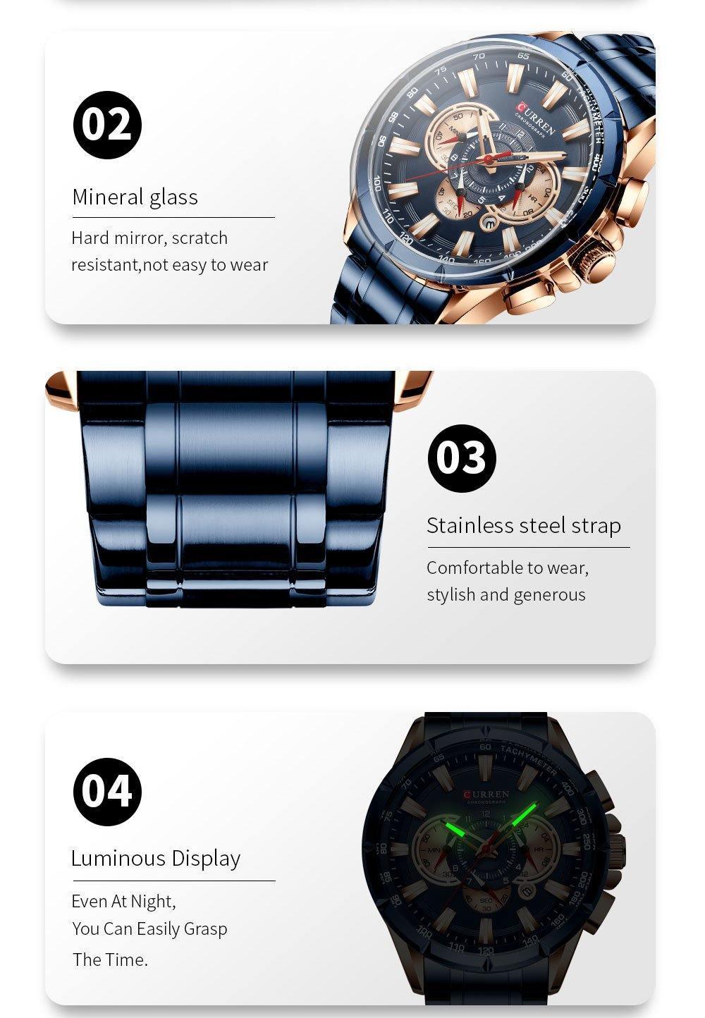 Relógio Curren Masculino Regal Hour - Sundian - Sundian