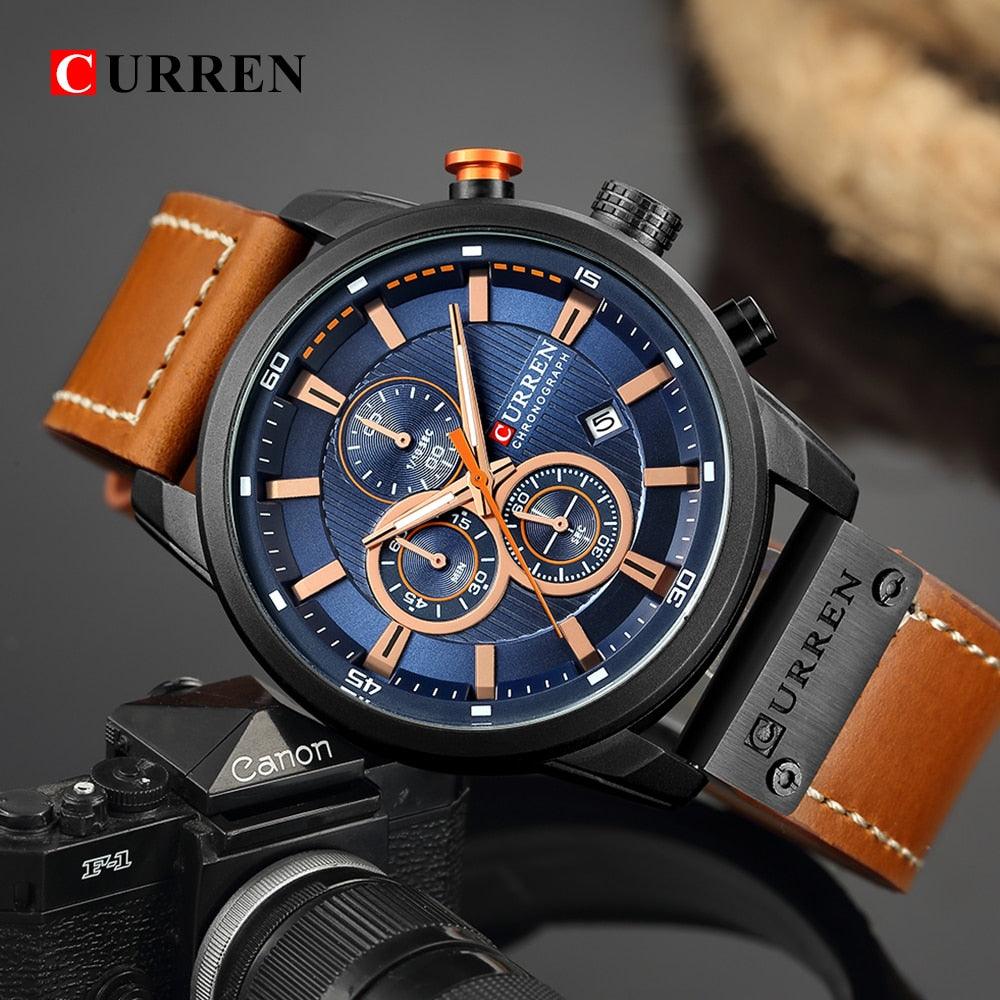 Relógio Masculino de Couro Curren Classic - Sundian - Sundian