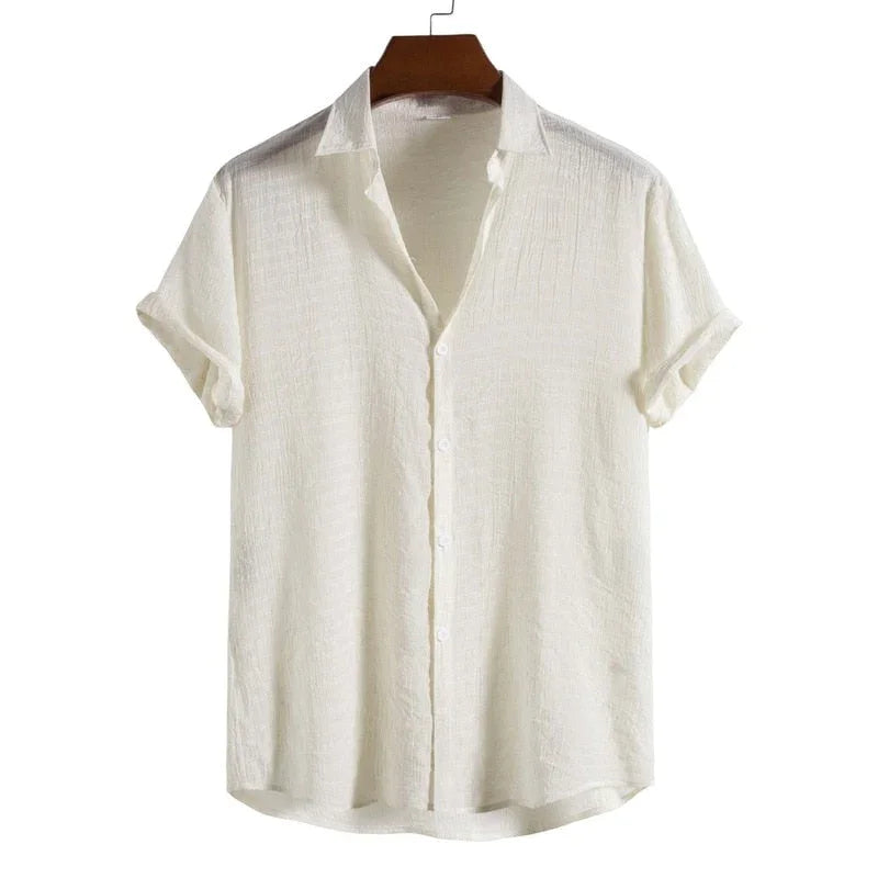 Camisa Elegante Manga Curta Sartory – Design moderno com toque clássico