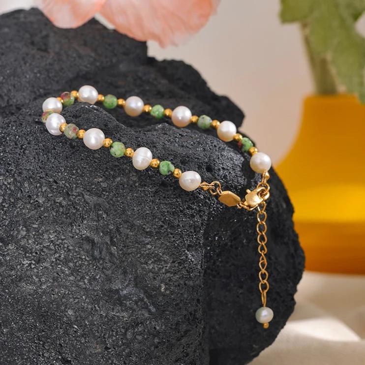 Pulseira com Pérolas e Pedras Naturais - Sundian - Sundian