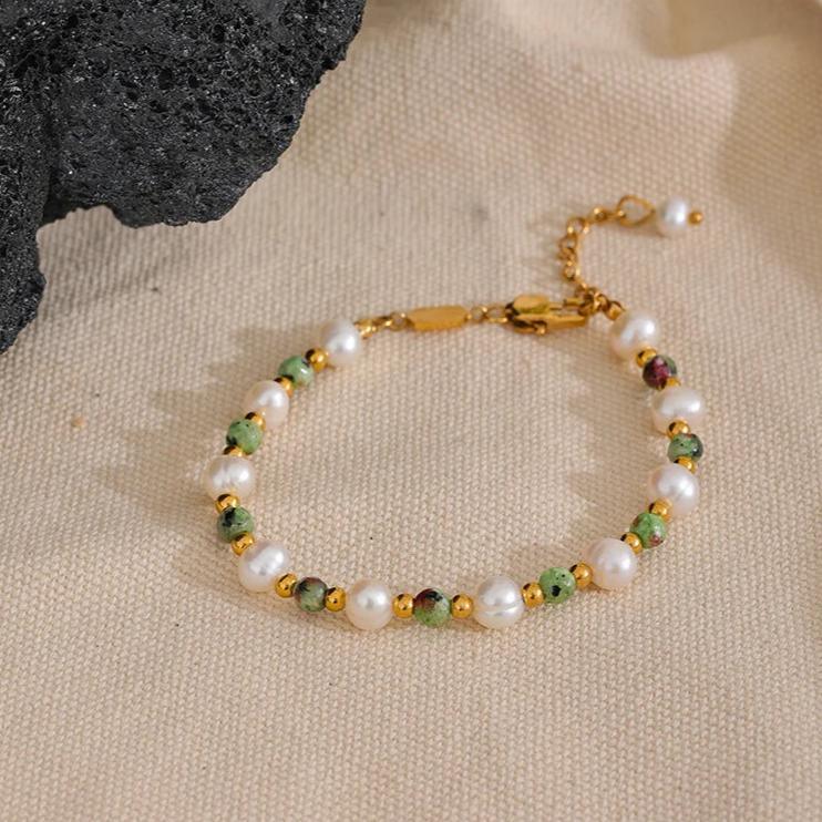 Pulseira com Pérolas e Pedras Naturais - Sundian - Sundian