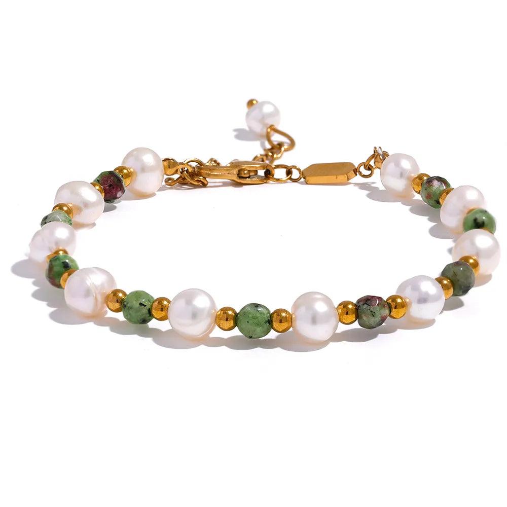 Pulseira com Pérolas e Pedras Naturais - Sundian - Sundian