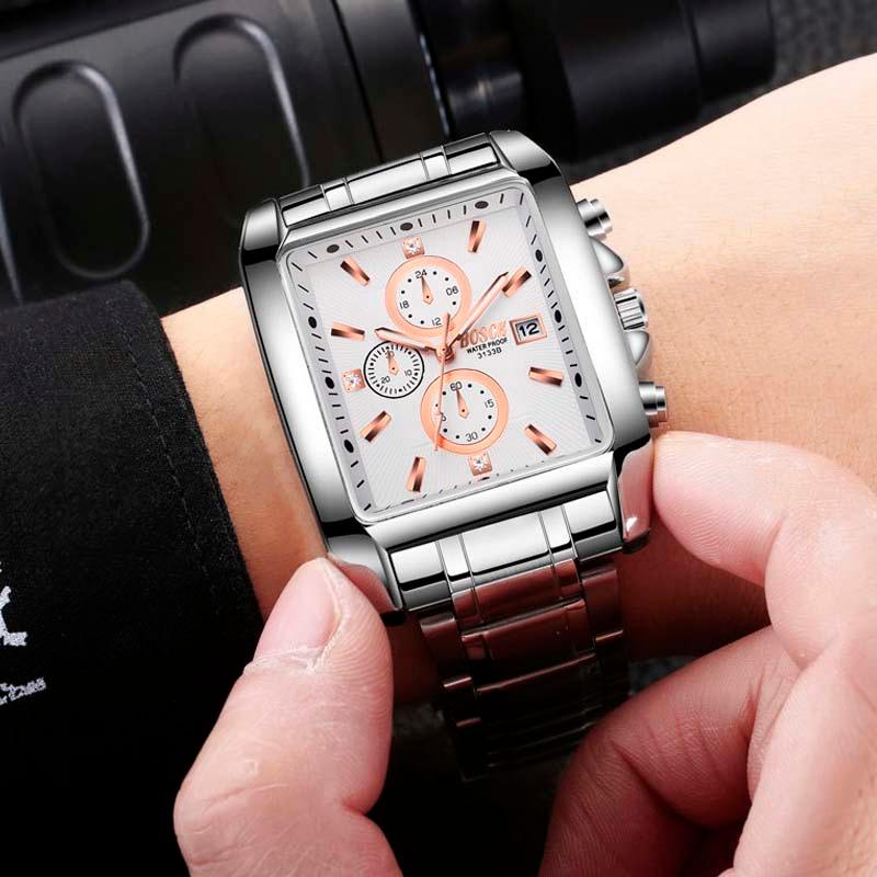 Relógio Masculino Square Big Dial Bosck - Sundian - Sundian
