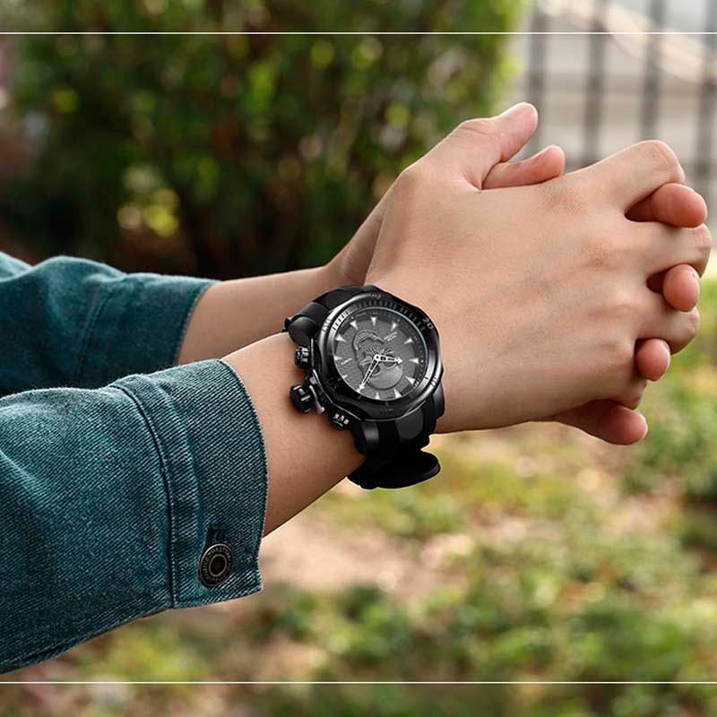 Relógio Masculino Crânio Big Dial 3D - Sundian - Sundian
