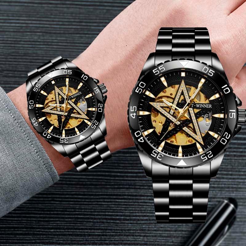 Relógio Masculino Diamond Estrela Luxo Skeleton - Sundian - Sundian