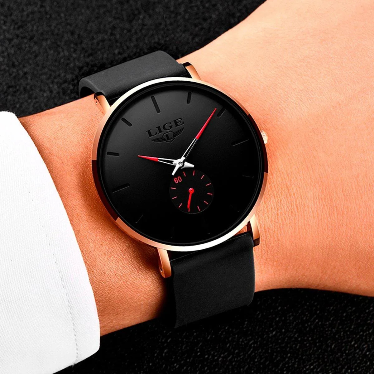 Minimalist Stainless Steel Watch – Elegance Black – Charming look to shine