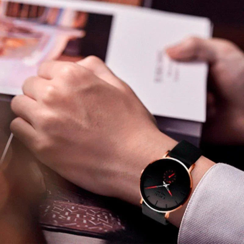 Minimalist Stainless Steel Watch – Elegance Black – Charming look to shine
