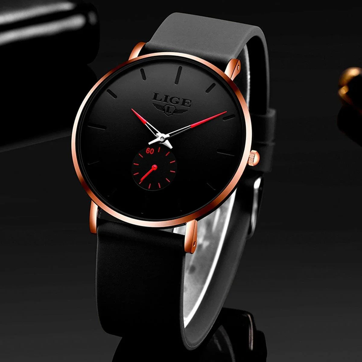 Minimalist Stainless Steel Watch – Elegance Black – Charming look to shine
