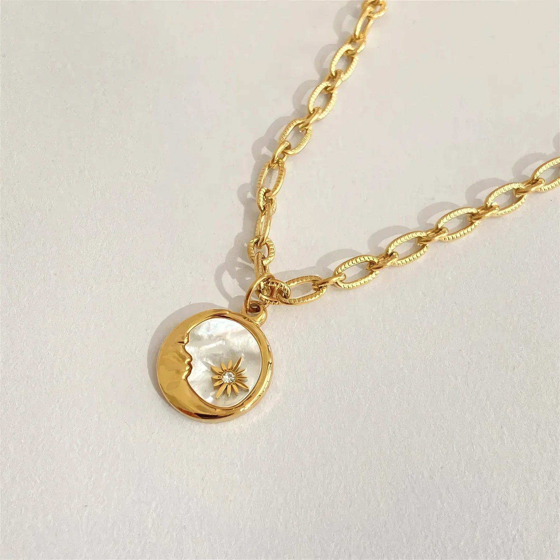 Sun and Moon - Mother of Pearl Necklace