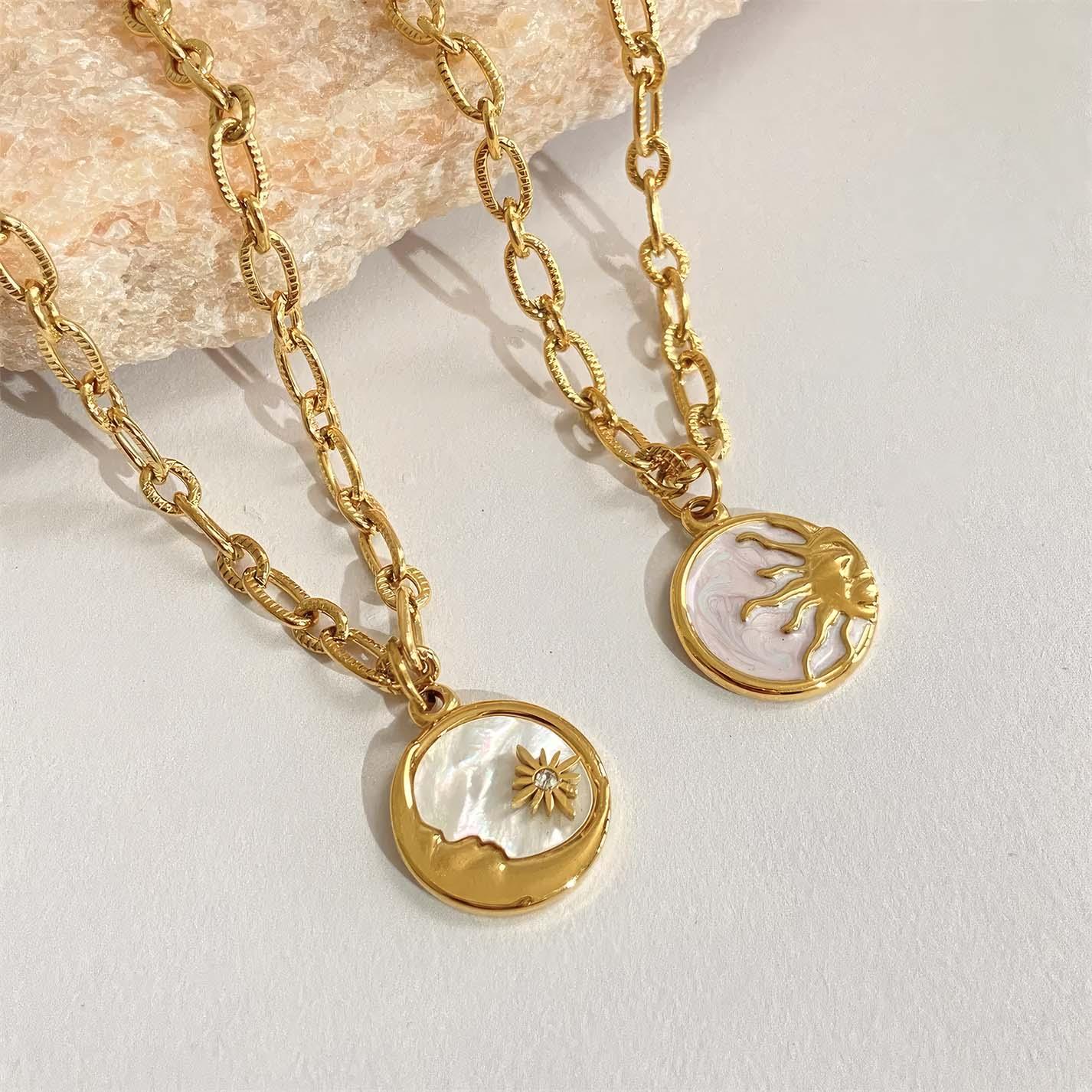Sun and Moon - Mother of Pearl Necklace