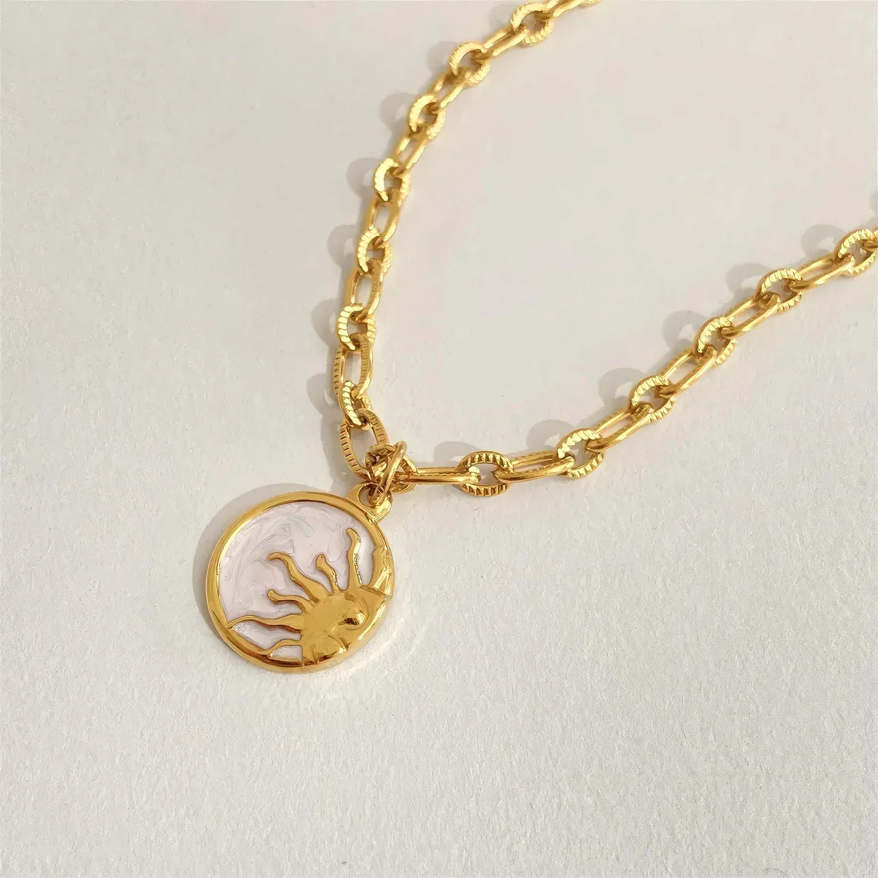 Sun and Moon - Mother of Pearl Necklace