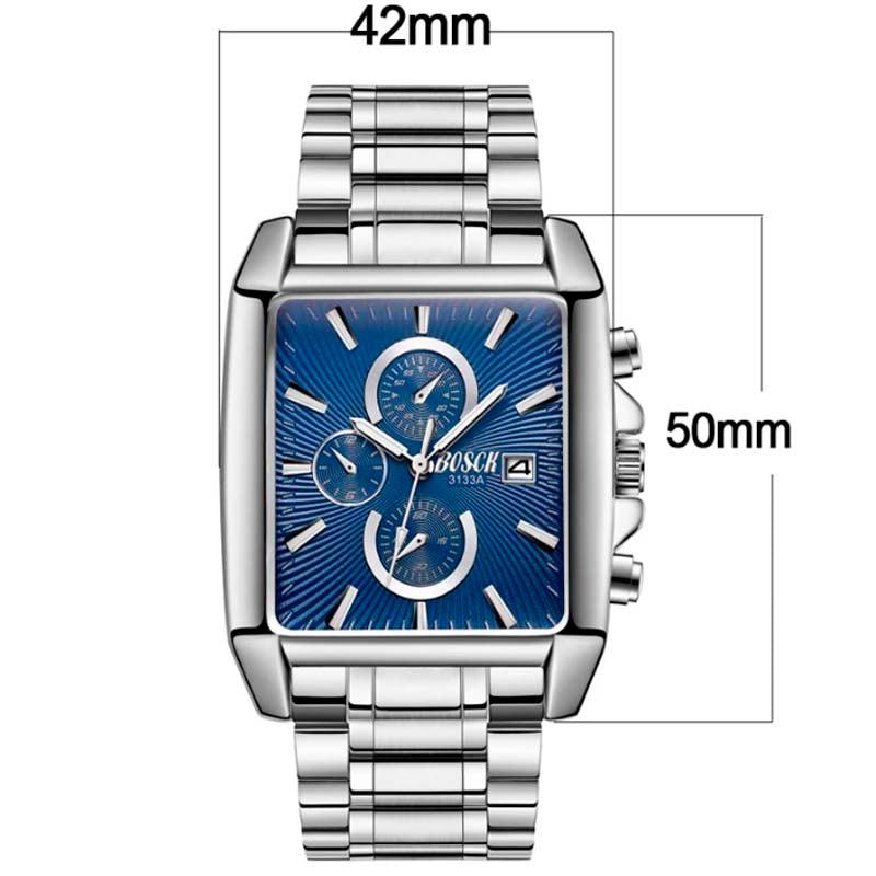 Relógio Masculino Square Big Dial Bosck - Sundian - Sundian
