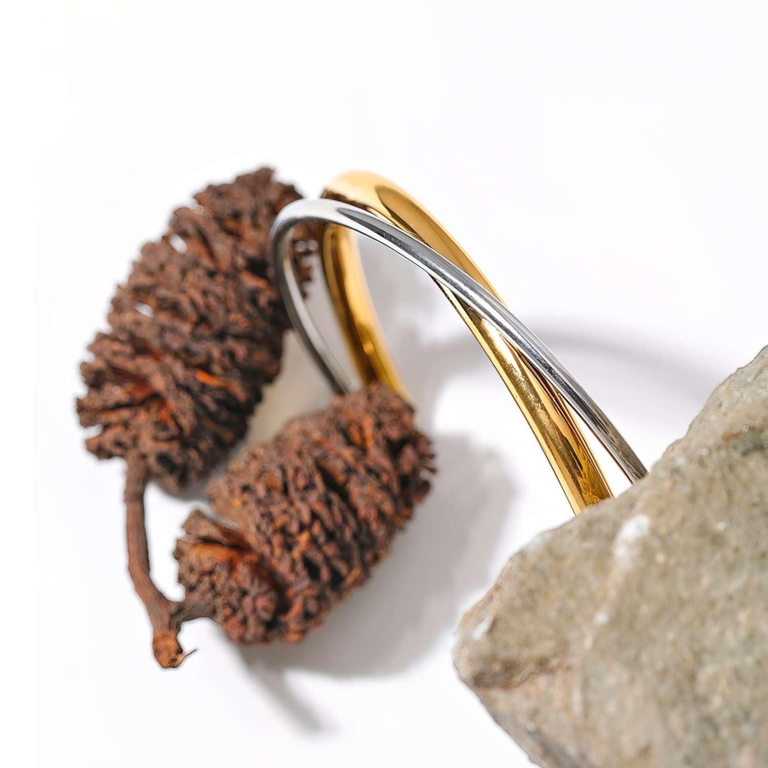 Bracelete Cuff Double Banhado a Ouro 18k - Sundian - Sundian